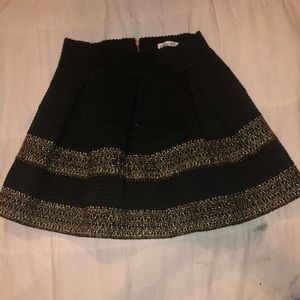 Black and gold skirt